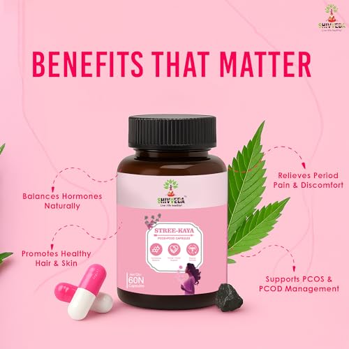 Image of Shivveda Stree-Kaya PCOS+PCOD Supplement, Hormonal Balance Support 60 capsuls
