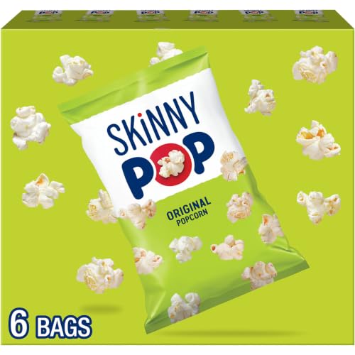 SKINNYPOP Original, Gluten Free Popcorn Bags, .65 oz (6 Count)