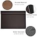 KINGFOM Ultra-Smooth PU Leather Desk Pad & Mat Office Desk Drawing & Writing Board A3/ A4 File Paper Clip Table Protector Mat on Top Large 24''x18'' (Brown)