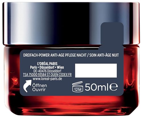 L'Oréal Paris Anti-Aging-Nachtcreme mit Dreifachpower für Frauen: mildert Falten & strafft die Haut, mit Pro-Retinol… – Ansicht 5