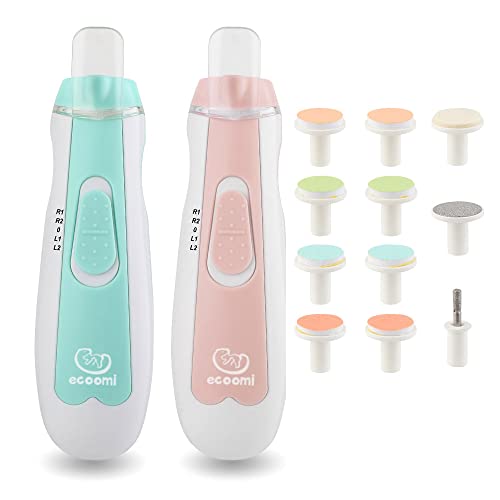 Image of ecoomi Electric Baby Nail Filer with Light Set, Safe Baby Grooming Kit, for Newborn Toddler Kids Toes and Fingernails, Polish and Trim
