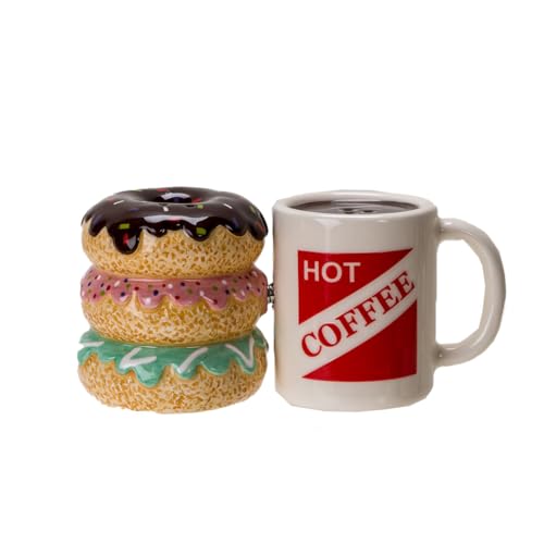 Pacific Giftware Salero y pimentero Morning Brew and Donut Shop