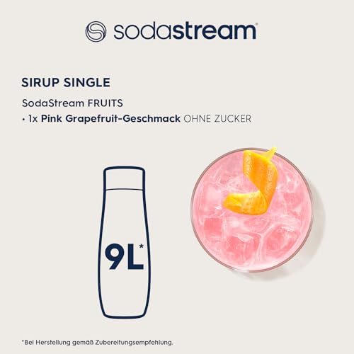 SodaStream Sirup Pink Grapefruit ohne Zucker, 1x Flasche ergibt 9 Liter Fertiggetränk, Sekundenschnell zubereitet und immer frisch, 440 ml 3