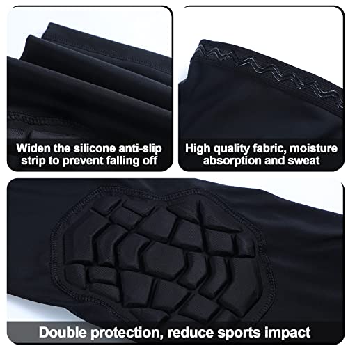 Sosation 2 Pair Basketball Knee Pads Padded Compression Knee Sleeves Padded Knee Sleeves Football Compression Leg Sleeves For Youth Adult Football Volleyball Weightlifting #TOP1