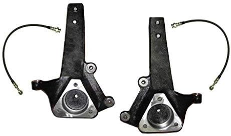 4" Lift Spindles + DOT Compliant Extended Brake Lines for 2006-2018 Dodge Ram 1500 2WD