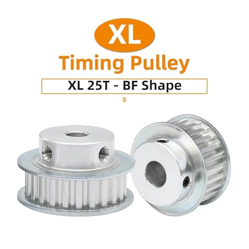 Polea XL 25T polea de aluminio de 25 dientes paso trapezoidal de 5.08mm para motor 2