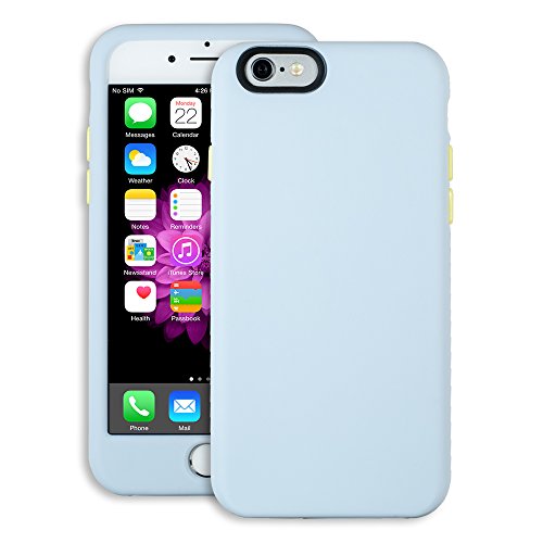 iPhone 6S Case - OZAKI O!coat [MACARON] Silicon Snap Case With Strap Holes and Home Button Cap For iPhone 6 & 6S (4.7) / Headphone Jack / Connector Protectors / Jelly Coating Button (Sky)