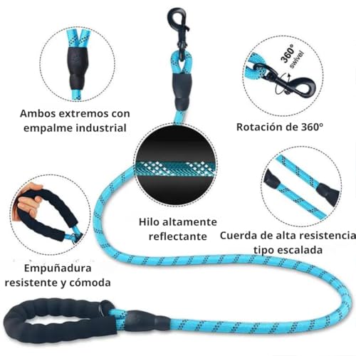 PET&TECH Arnés para Perros con Correa; Antitirones, Ajustable y Ergonómico – Diseño Tipo Silla de Montar – Cómodo, Seguro y con Asa de Control (Gris, XL) - imagen 7