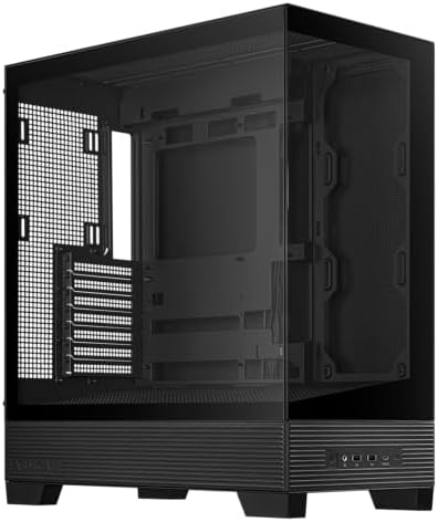 ASUS A31 Black ATX Mid-Tower Gaming Case, Dual Tempered Glass, Fr...