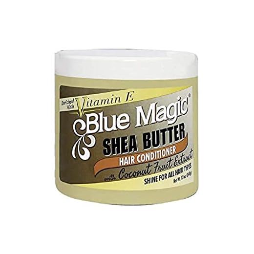 Blue Magic Shea Butter Hair conditioner with Coconut Fruit Extract 12 ounce jar (340gm)