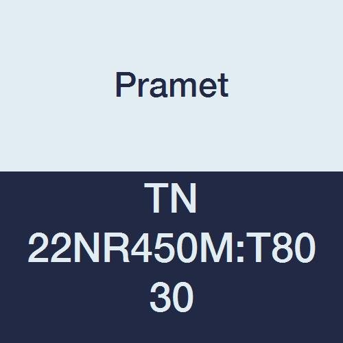 TN 22NR450M:T8030 Carbide Indexable Internal Threading Insert, Multi-Material (P30,M25,K30), Pitch 4.50 mm, 3 Cutting Edges (Pack of 5)