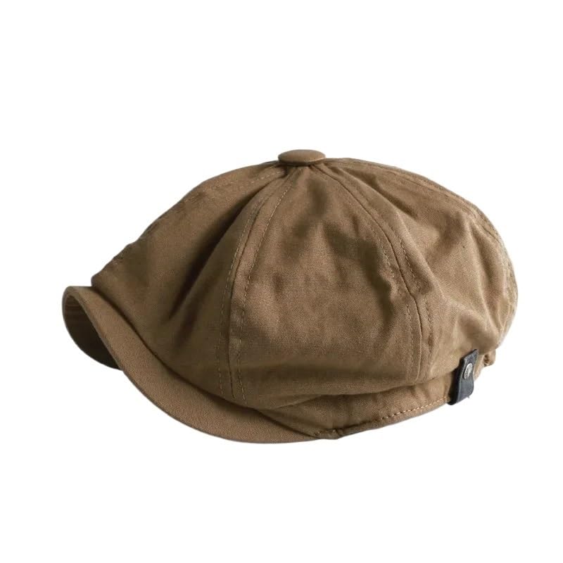 Chapeau octogonal vintage femme en coton style peintre mode pour l'été