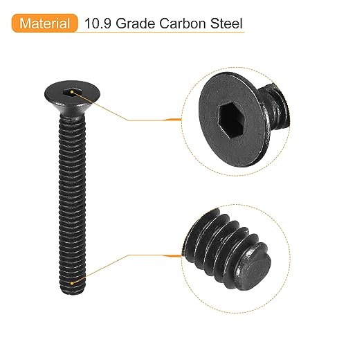 uxcell #8-32x1-1/4" Flat Head Socket Cap Screws - Image 4