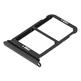 jbTec Dual SIM-Tray kompatibel mit Huawei P20 - Kartenhalter Slot Schlitten Card Rahmen Simkarte Holder Schwarz