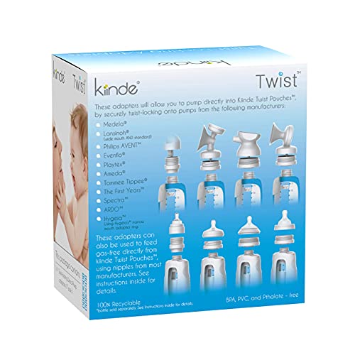Kiinde Twist Milk Storage Bag Breast Pump and Baby Bottle Direct Pump Adapter Kit for All Major Breast Pump Brands, Leak-Free, Transfer-Free Pumping Directly Into Bag, Multi-Pack - Thumbnail 6