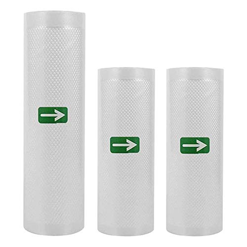 Bloepum 3 Roll of Food Vacuum Sealing Machine Bag Thick Texture Vacuum Bags for Food Preservation with Vacuum Sealing Machine