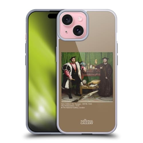 Funda gel suave iPhone 15 The National Gallery Holbein Los embajadores carcasa artística flexible