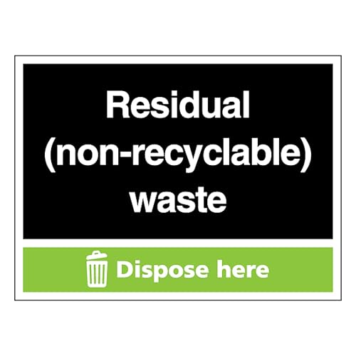 Panneau déchets résiduels grand format pour éviter les erreurs de tri de nuit