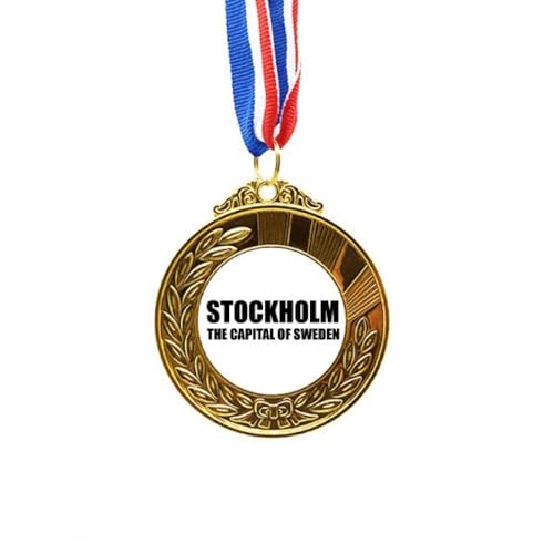 Cinta de medalla ganadora del premio de oro para podios y eventos