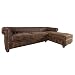 Produktbild Invicta Interior Edles Chesterfield Ecksofa im Antik Look Ottomane rechts Eckcouch Sofa braun Wohnzimmer Couch