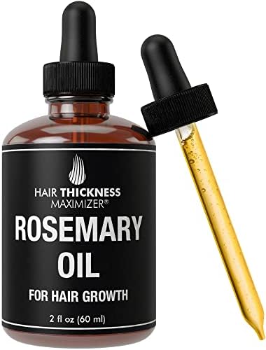 Rosemary Oil for Hair Growth For Men + Women - No Harsh Scent or Scalp Burn. Topical Treatment For Hair Loss Prevention, Hair Thickness, Regrowth. With Jojoba, Jamaican Black Castor, Peppermint 2oz