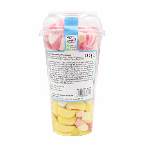 Sweet Vibes Banana Freakshake Candy Cup, 235 g (Pack of 6)
