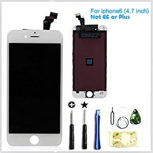 Replacement LCD Display & Touch Screen Digitizer Assembly compatible Phone 6 (4.7") repair (white)