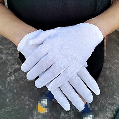 Sancnee 12 Pairs Moisturizing Gloves, Soft White 100% Cotton Gloves For Dry Hands, Eczema, Medium #TOP3