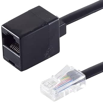 1aTTack.de 1x 6m - Western 8/8 вилка к Western 8/8 RJ45 разъем Телефонный удлинитель Обжимные разъемы Позолоченные контакты