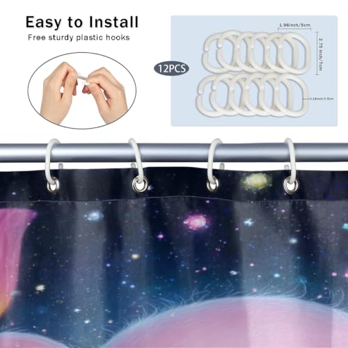 Rideau de douche anti éclaboussures 183x183 polyester étanche et lavable - 4