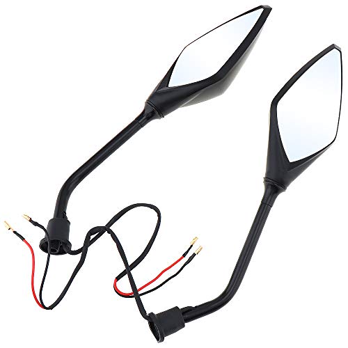 Windance Universal Motorcycle Rear View Side Mirrors With Led Turn Signals Compatible With Suzuki Cruiser #TOP5