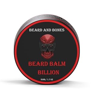 Beard and Bones – 50ml Nut-Free Beard Balm for Men | Shea Butter, Jojoba Oil & Grapeseed Oil | Moisturizing & Nourishing Balm for Coarse Beards | 6 Scent Choices (Billion)