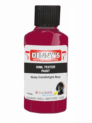 Premium Interior Wall & Ceiling Emulsion Paint – Ruby Candlelight Red – Rich Matt Finish, Durable & Washable, Low Odour, Ideal for Living Rooms, Bedrooms & Hallways (30ML Tester Bottle)