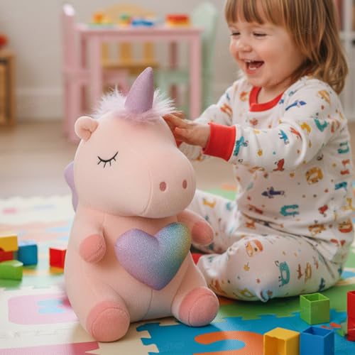 Image of Zest 4 Toyz Unicorn Soft Toy for Girls (30 cm) | Baby Toys | Cute Stuffed Animal Plush Toy | Cuddly Teddy Bear for Kids | Birthday Gift for Girls - Multicolor