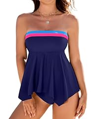 Navy Blue Tankini Swimsuit for Women