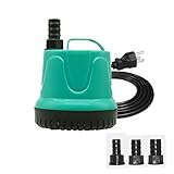 Upettools Submersible Water Pump, Ultra Silence Circulation Multifunctional Water Pump with Handle for Pond, Aquarium, Hydroponics, Fish Tank Fountain with 4.6ft (1.4M) Power Cord(220GPH,25W)