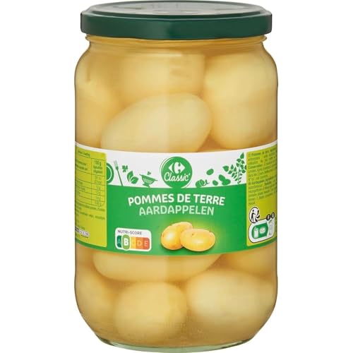 CARREFOUR CLASSIC' - Pommes de Terre en Conserve - Le Bocal de 420g Net Égoutté - 660g - Le Lot De 4