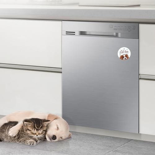 Imán para lavavajillas limpio o sucio con diseño de cachorro miniatura 7