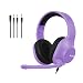 SADES kabelgebundenes Gaming-Headset Spirits, Over-Ear-Stereo-Headset mit Mikrofon und Lautstärkeregelung, Y-Adapter, für PC, Laptop, Mac, PS4, Switch (Lila)