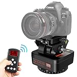 Motorized Panoramic Tripod Head with Variable Speed, Time and Direction- Perfect DSLR Cameras Smartphone Timelapse Rotator