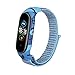 Produktbild SeNool Nylon Armband Kompatibel mit Xiaomi Mi Band 6/Mi Band 5/Mi Band 4, [Klettarmband] [Weiches, Atmungsaktives, Leichtes], Bänder Kompatibel mit Mi Band 6/5/4/3 - Blau