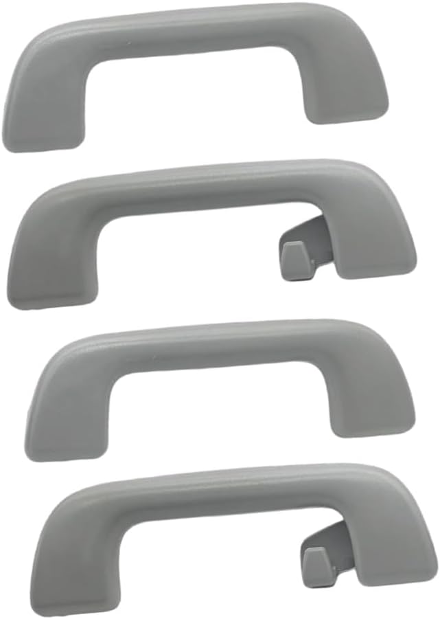 Riloer Roof Ceiling Pull Handle, 4PCS Front Rear Grab Handles Interior Door Handle Safety With Hook 74610-52030, 74610-52020, 74619-0M010 Compatible with Toyota Yaris 2008-2017 (Beige)