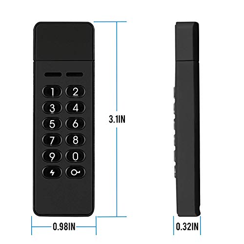 Encrypted Usb Drive, Innôplus Secure Flash Drive 256-Bit 16 Gb, U Disk Usb 2.0, Hardware Password Memory Stick For Personal Protection, Aluminum Shell With Fips Validated, Military Encryption Keypad #TOP2