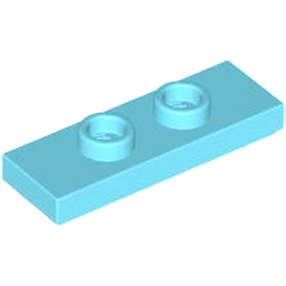 LEGO Plate, Modified 1 x 3 with 2 Studs (Double Jumper), Part 34103, Choose Your Colour (Medium Azure, 50, count)