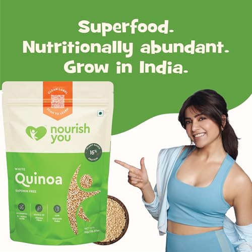 Nourish You White Quinoa Seeds 1Kg | Gluten Free, High-Protein Superfood | Vacuum-Sealed for Freshness | Low GI, Weight Management Diet Food | Use for Salads, Upma, Pulao & Porridge - Image 6