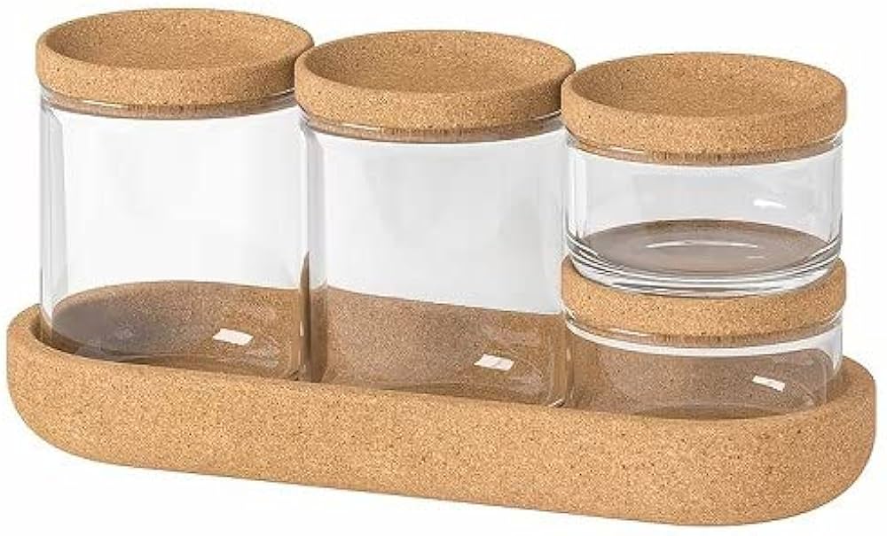 Amazon｜IKEA/イケア SAXBORGA：ふた付き容器＆トレイ 5点セット