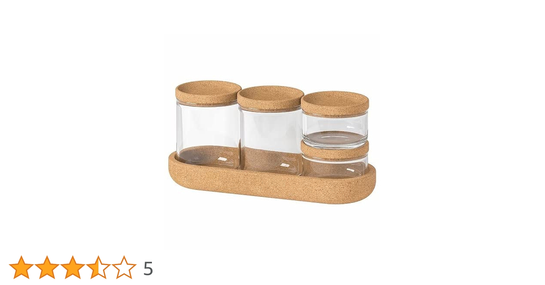 Amazon｜IKEA/イケア SAXBORGA：ふた付き容器＆トレイ 5点セット