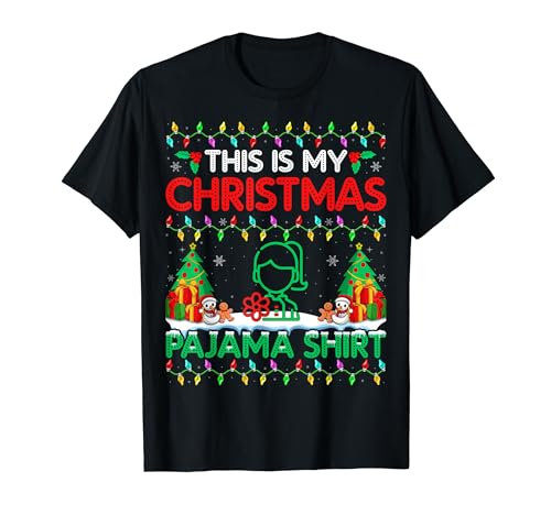 Aesthetician Christmas Pajama Shirt Skincare Beautician Xmas Camiseta