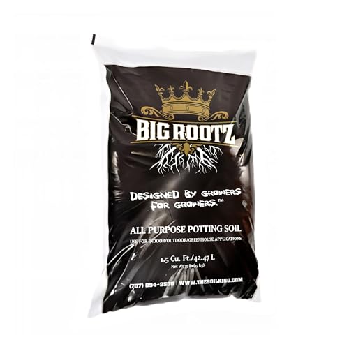Soil King Big Rootz Organic Potting Soil Mix, CDFA & EnvirOganic Certified, pH Adjusted with...