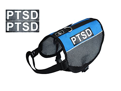Ptsd Service Dog Mesh Vest Harness Cool Comfort Nylon For Dogs Small Medium Large Purchase Comes With 2 Reflective Ptsd Pathces. Please Measure Your Dog Before Ordering #TOP1